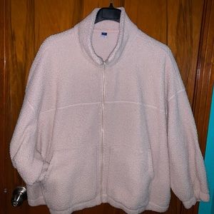 Old Navy Pink Sherpa Fleece Jacket (3X)